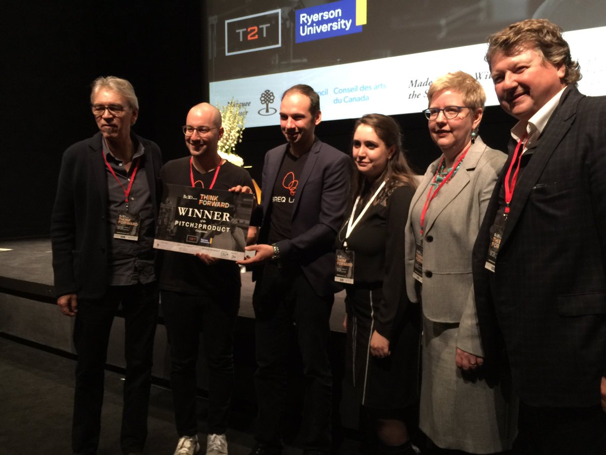 Big congratulations to our two #P2P3D winners, <a href="/PinchVR/">PinchVR</a> and <a href="/BreqLabs/">BreqLabs</a>! #Be3D #ThinkForward