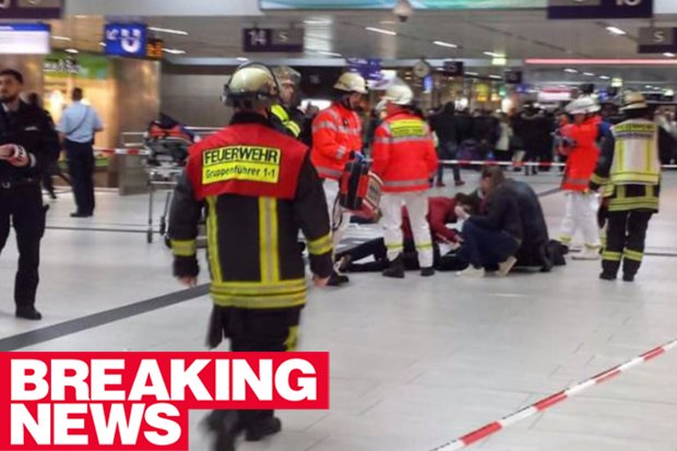 dailystar's tweet photo. BREAKING: Terror as 'AXEMAN goes on rampage' in German train station #Dusseldorf https://t.co/P04VQm2fia