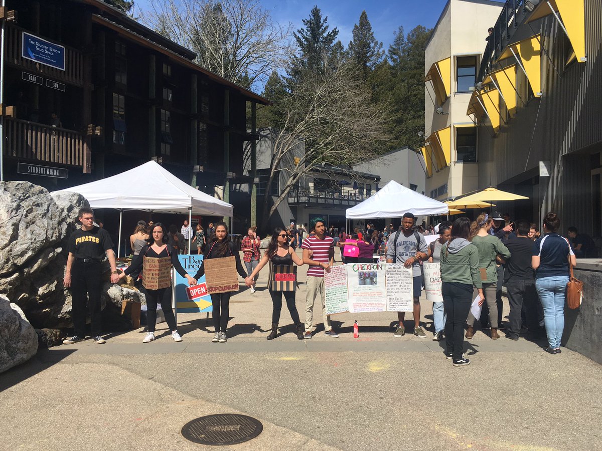 Right now, a group of students are participating in a mock checkpoint at the quarry. Have ID ready.