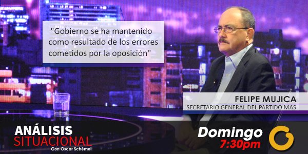 ¡Sin desperdicio! Este domingo en <a href="/ASituacional/">Análisis Situacional</a> Oscar Schémel entrevista a <a href="/felipemujicah/">felipemujicahdez</a> Secretario General del MAS por <a href="/globovision/">Globovisión</a>