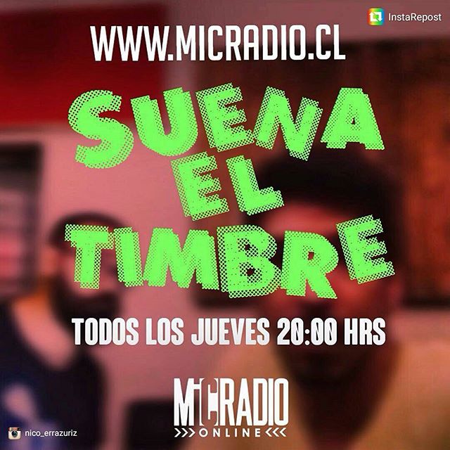 MicRadioOnline's tweet photo. Desde las 20hrs se viene #Suenaeltimbre por la Micradio.cl!! NO TE LO PIERDAS Desde los estudios de la #MicRadio!!! https://t.co/7T7yuDUzTq
