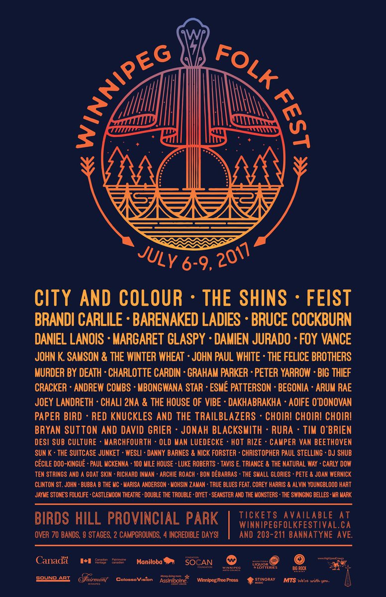 The 2017 Winnipeg Folk Fest Lineup is HERE!