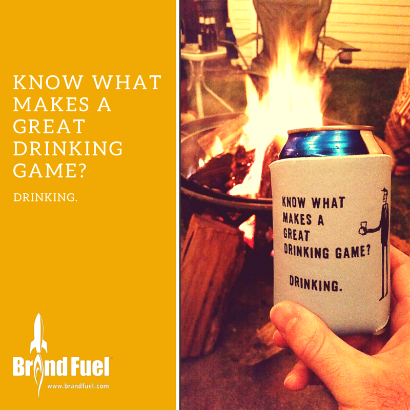 BrandFuel's tweet photo. Know what makes a great #DrinkingGame? Drinking. https://t.co/vWRyJSJLJO