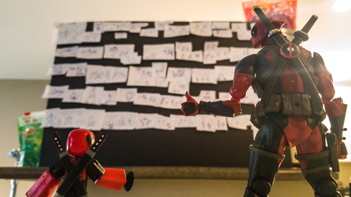 AnimationEddie's tweet image. Team Botpool have finished the storyboard for Botpool 2! #Deadpool &amp;amp; #Botpool are ready! #StopMotion #Animation #Toys #ShortFilm #StikBot