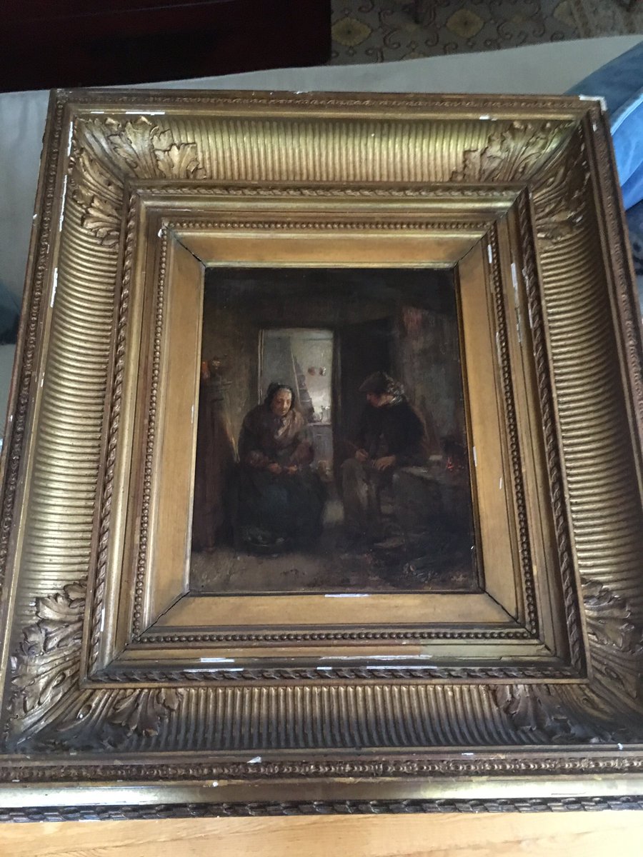 AFineFix's tweet image. An estate sale find by an unknown artist. Dutch? English? German? I'm in love