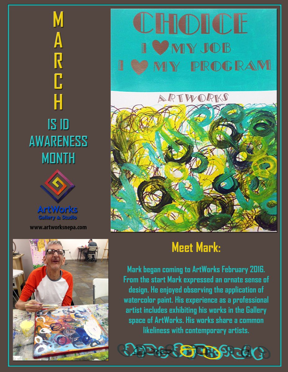 Meet Mark: Mark began coming to ArtWorks in February 2016. From the start Mark expressed an ornate sense of design - keycommres.com/advocacy