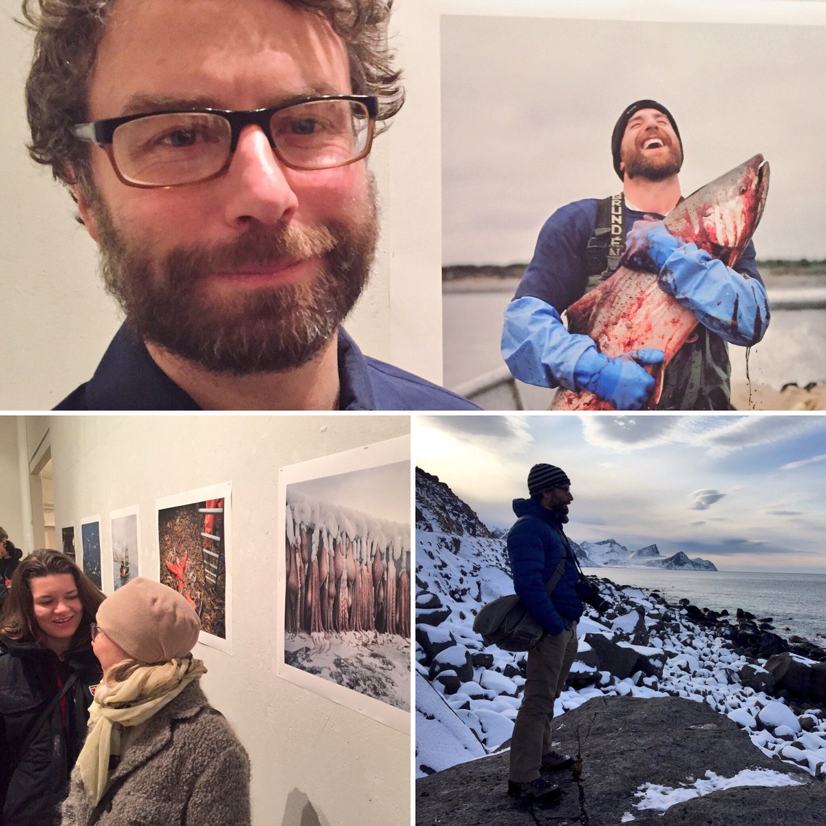berichi's tweet photo. If you are in Lofoten you just can't miss out on @coreyfishes #fishworks! & hear his talk Saturday- liff.no. Great opening tonight! @NatGeo https://t.co/6To55SUIa9