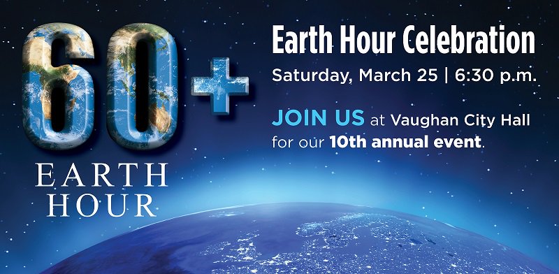City_of_Vaughan's tweet photo. We’re celebrating #EarthHour with a special event at Vaughan City Hall. Will you be there? @VaughanBUG @MSD_Toronto  https://t.co/3sgxzQWLwd https://t.co/MbjU0GKWQp