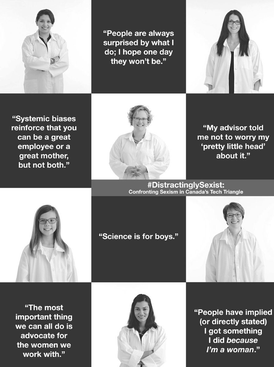 UWaterloo's tweet image. What are the challenges of being a women in STEM? Check out the #DistractinglyHonest exhibit to find out! #UWaterloo ow.ly/811G309Kobr