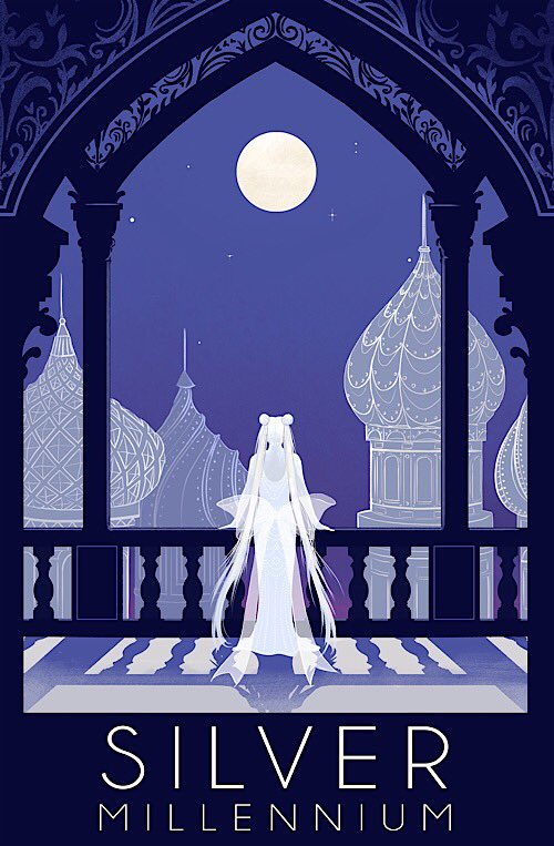 SailorMoonEvent's tweet photo. @lydiaguadagnoli created a Silver Millennium travel poster that really transported us! 💜🌙 #SMMB2017 https://t.co/tl0MFiVpjn