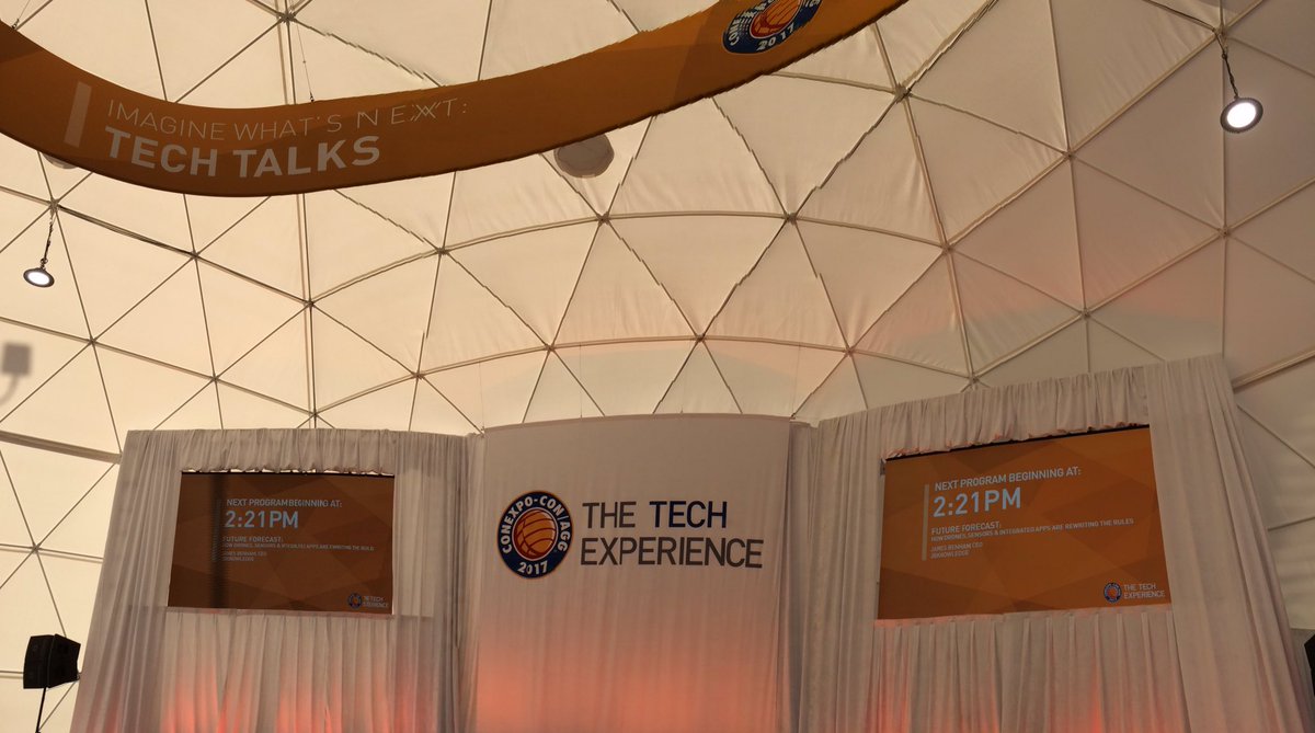 JBKnowledge's tweet photo. Almost ready for @JamesMBenham to present the #FutureForecast at the @conexpoconagg #TechExperience #TechTalks - come join us! #JBTechTalk https://t.co/l0WMZWV8IN