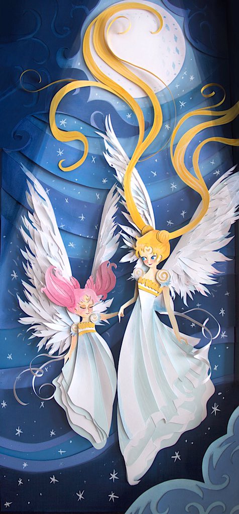 SailorMoonEvent's tweet photo. @ybellasketch provided us with a piece of intense skill &amp; artistry; an illustration of the moment after Nehelenia's defeat. #SMMB2017 https://t.co/CD6vq3tL3t