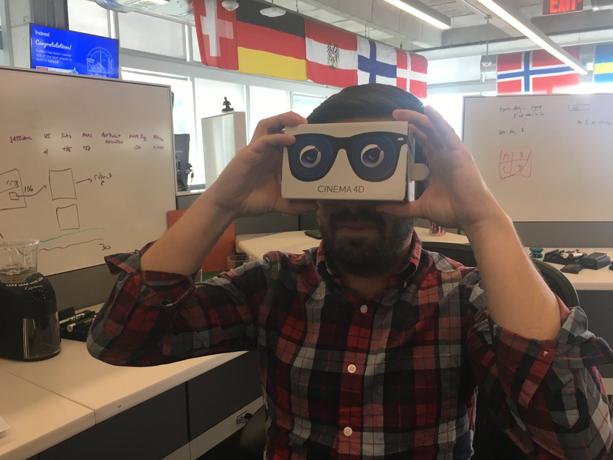 Playing with #VirtualReality tools in the #indeed labs area. <a href="/InsideIndeed/">Inside Indeed</a> #experiments #create #software #innovate #innovateinatx