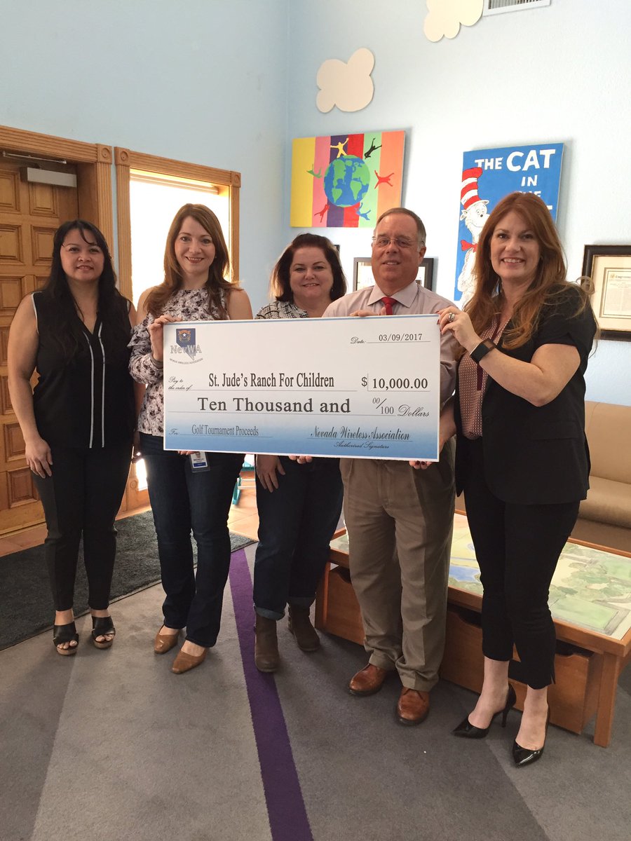 NevWireless's tweet photo. So amazing to present St Jude's Ranch for Children with a $10,000 check today!! #givingback #nevwa #stjudesranch https://t.co/jWa7mjgqhW