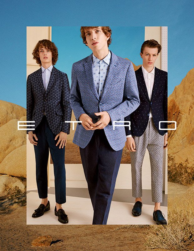 NewYorkModels's tweet photo. ETRO 🌵@XavierBuestel sharply tailored amid a desert setting for @EtroOfficial's #SS17 campaign by #BenToms🦂 #XavierBuestel #NYMMMen https://t.co/ac7XBvsq6y