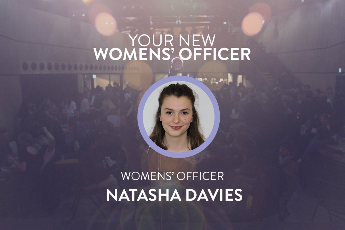 lsesu's tweet photo. Congratulations to Natasha Davies. LSESU's new Women's Officer #LSESUELECTS https://t.co/LlYqZBzRba