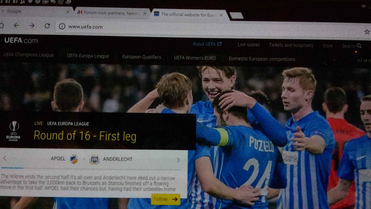 Gunnarken's tweet photo. #gntgnk #apoand @krcgenkofficial @rscanderlecht @EuropaLeague respect for belgium...Anderlecht results with genk photo...?!Both derserve it https://t.co/KwknMJr3Pc