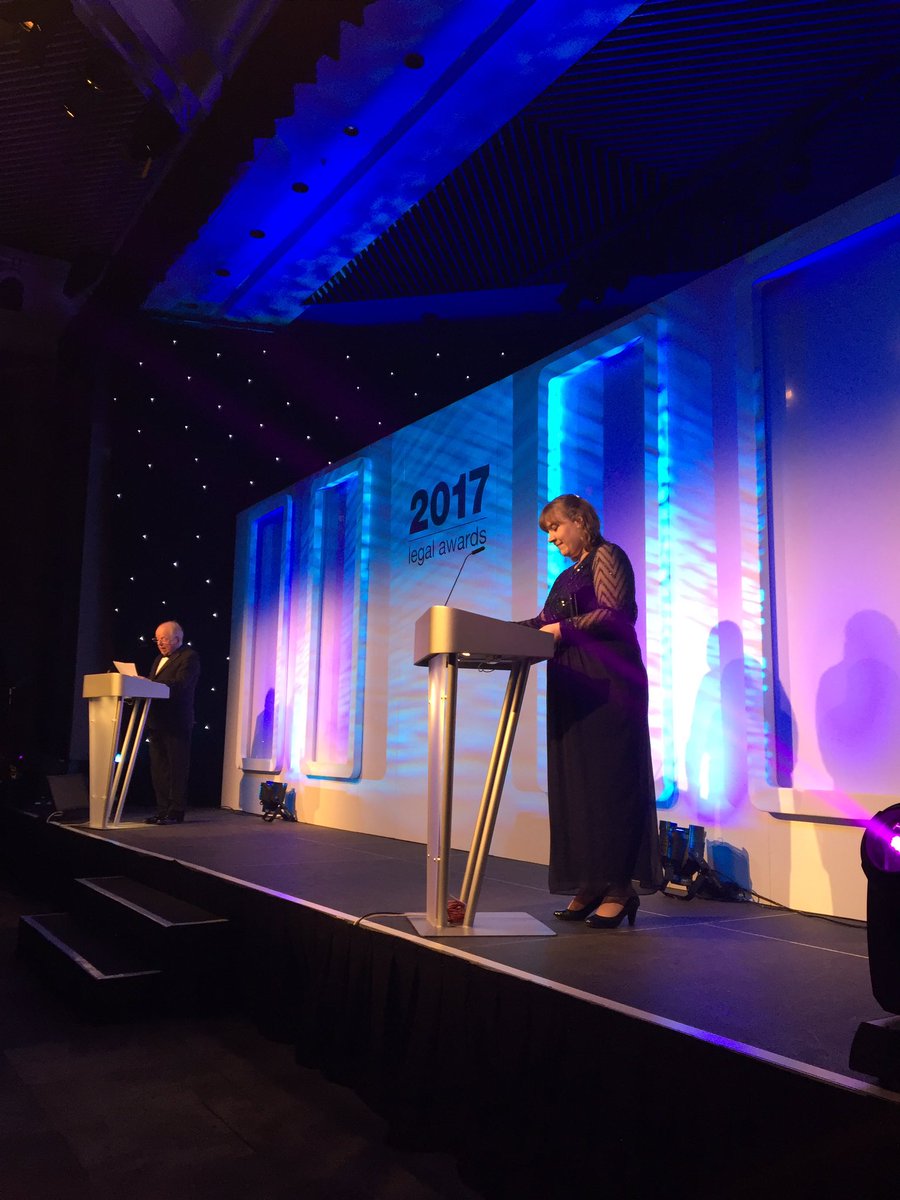 Our Head of Law presenting the Award for Paralegal of the Year.