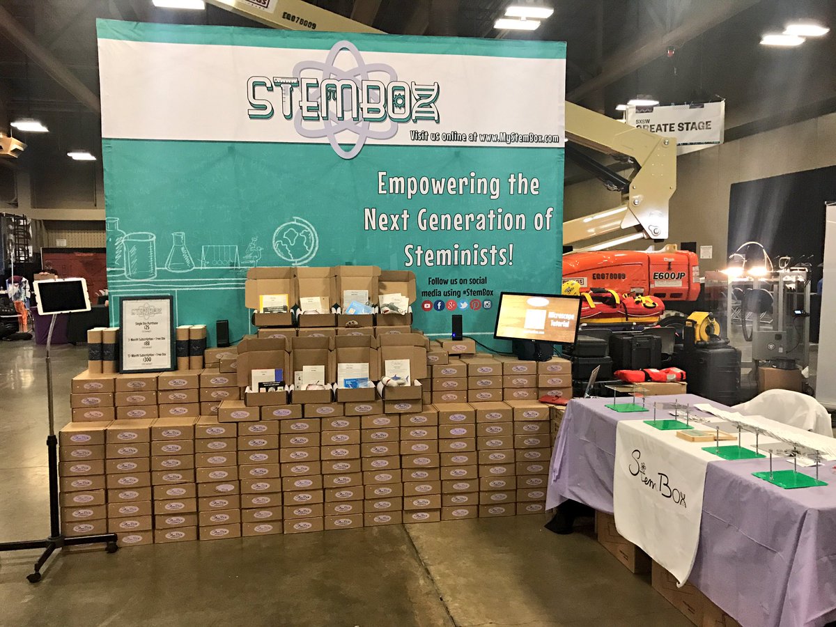 STEMbox's tweet image. We&apos;re all ready for you #SXSW come see us at booth #624 at #SXcreate @sxsw @neiltyson –we&apos;re waiting for you!
