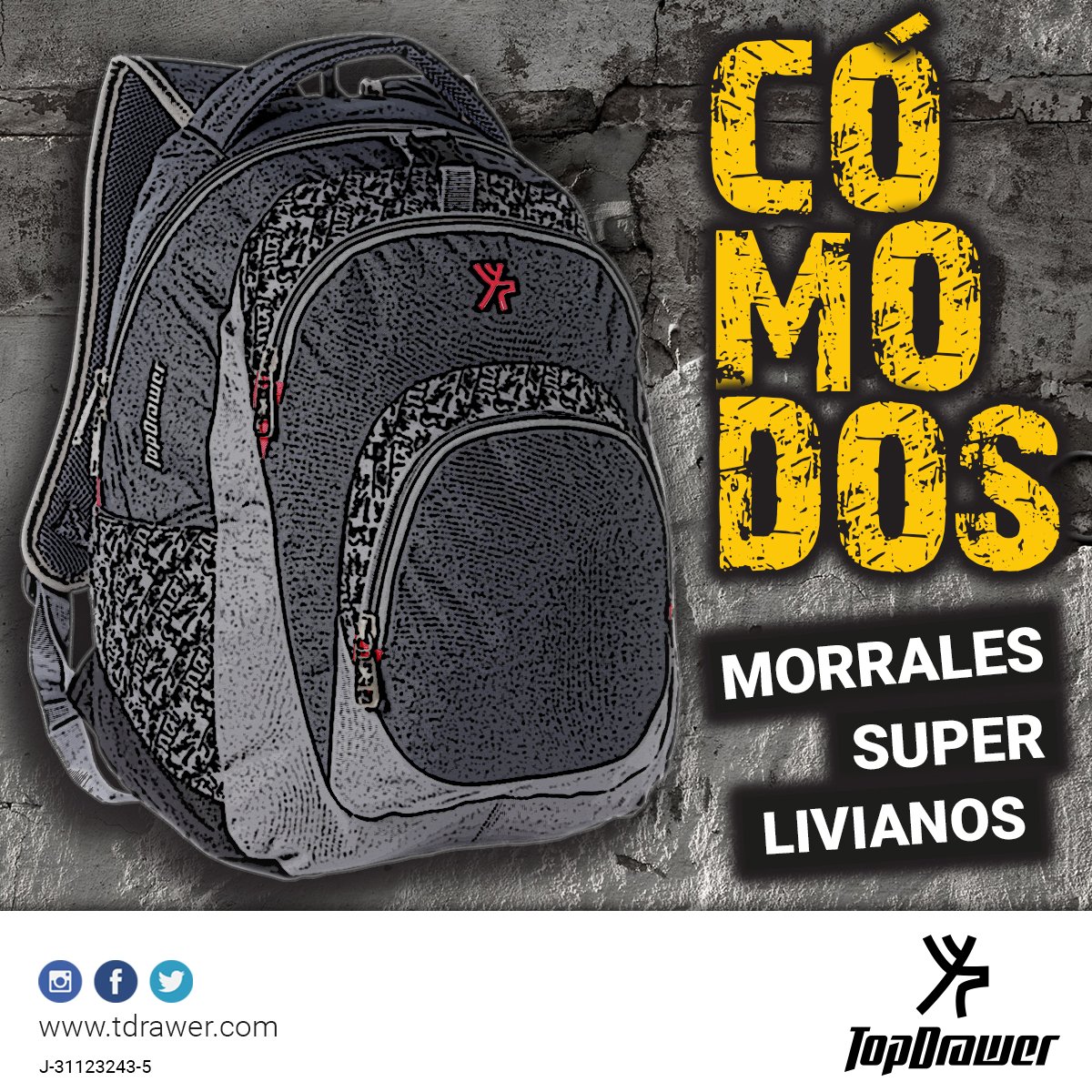 TopDrawerCom's tweet image. #MorralesSuperLivianos #MorralesCómodos #ContigoDondeQuieras Visítanos tdrawer.com