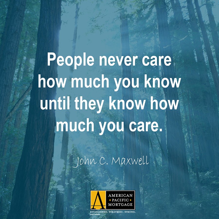 AP_Mortgage's tweet photo. Being an expert means nothing if you don’t care about the people you are helping. A simple act of kindness can go a long way #APMDifference https://t.co/KxAWo8rYIf
