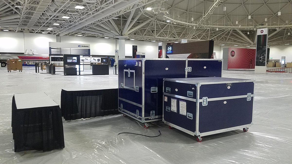 VRMCorp's tweet photo. Getting setup for @TCAutoShow #VRMC #SimToWin https://t.co/cKOhtWirkE