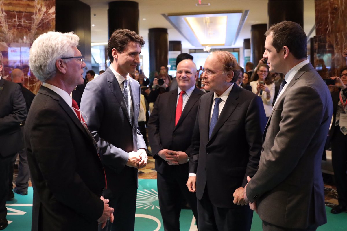 JustinTrudeau's tweet photo. Today in Houston, I met with industry leaders at @CERAWeek to talk about the future of energy &amp; new job opportunities for the middle class. https://t.co/5gLOvJOCFs