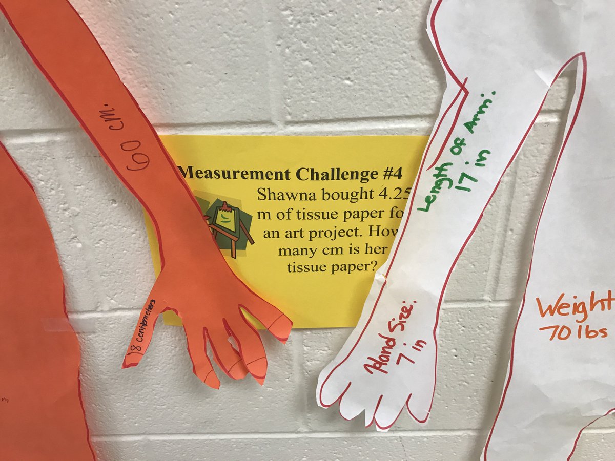 math2learn's tweet image. How do you measure?  @banwareetaylor students investigate measurement in a very personal way @lynnhavenES