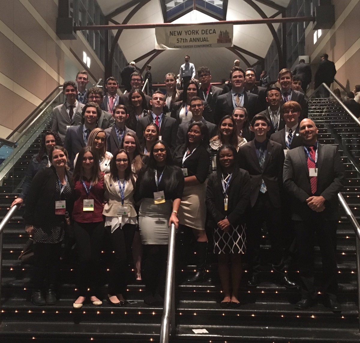 dalerdeca's tweet photo. Annual DECA Group photo.  Largest group to date - 30!! #decastates #nyddcascc2017 #waytogodalers #wemeanbusiness https://t.co/2yGnOdpL9J