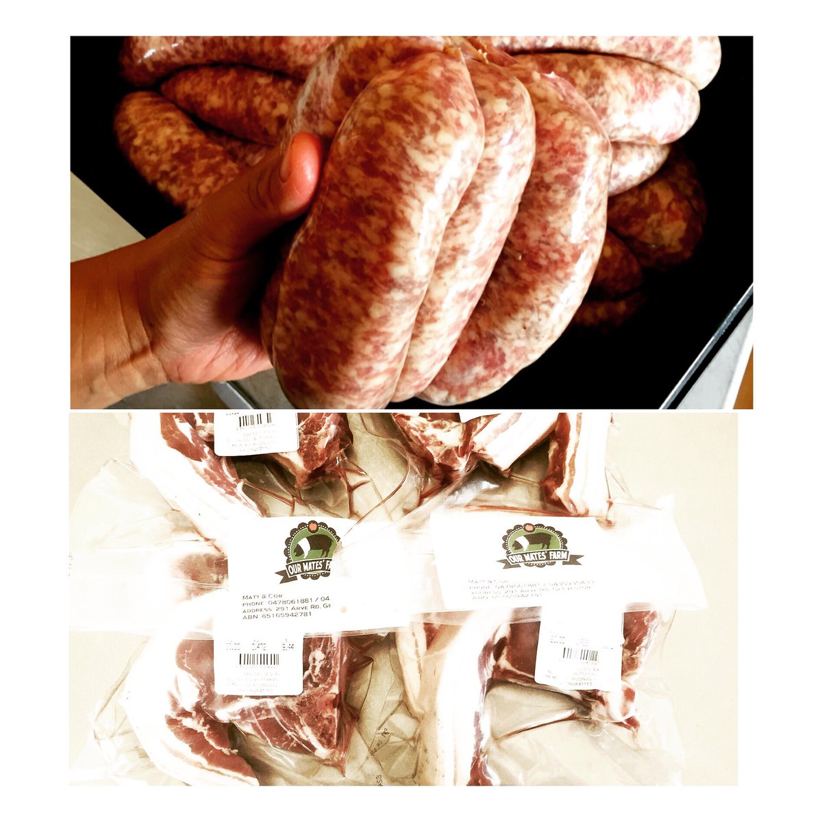 ourmatesfarm's tweet photo. Missed out on our pork halves?
Loin chops, roasts, &amp; Tolouse sausages available at the Red Door Larder, Geeveston! Next door to Masaaki’s. https://t.co/HwLniJ9Cba