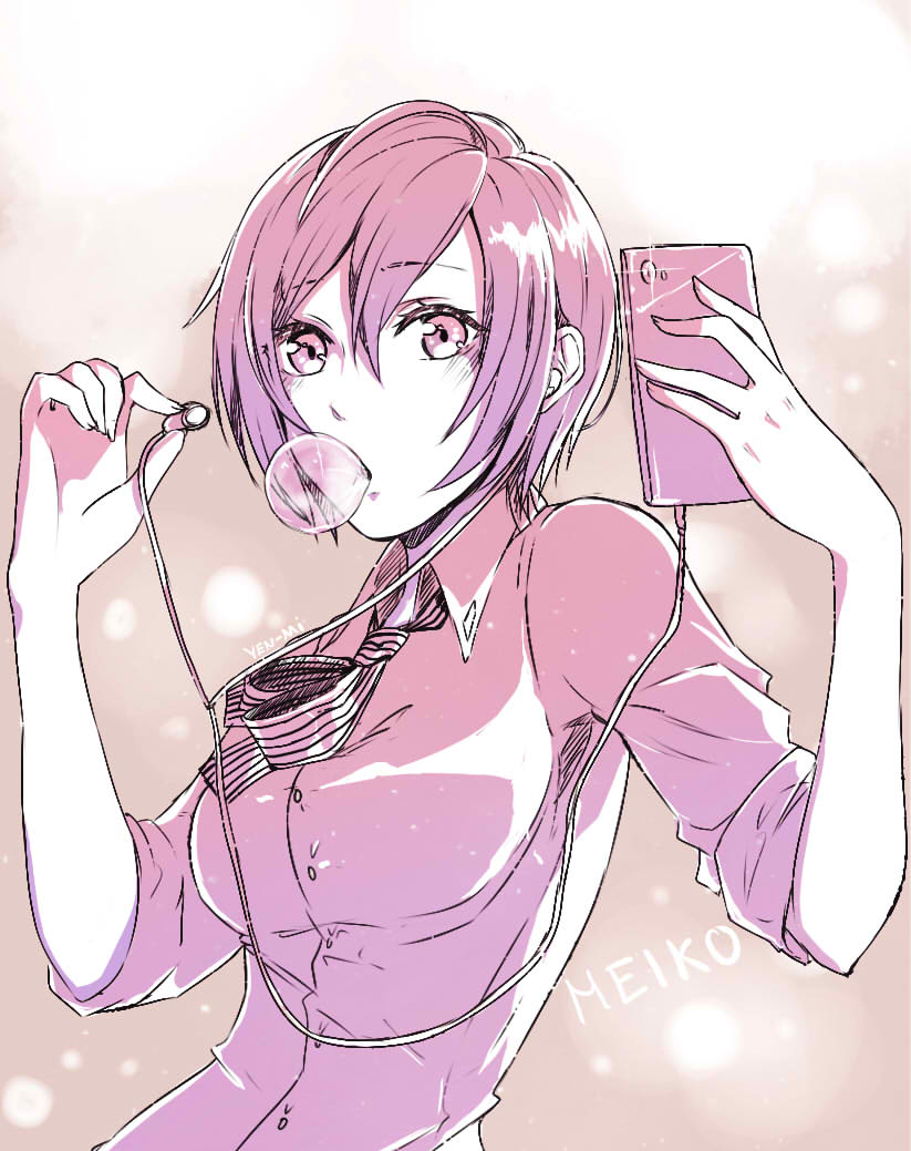 yen_mi1's tweet image. I don't want this account to be dead
so I doodled vocaloid MEIKO with her Graduate module!!