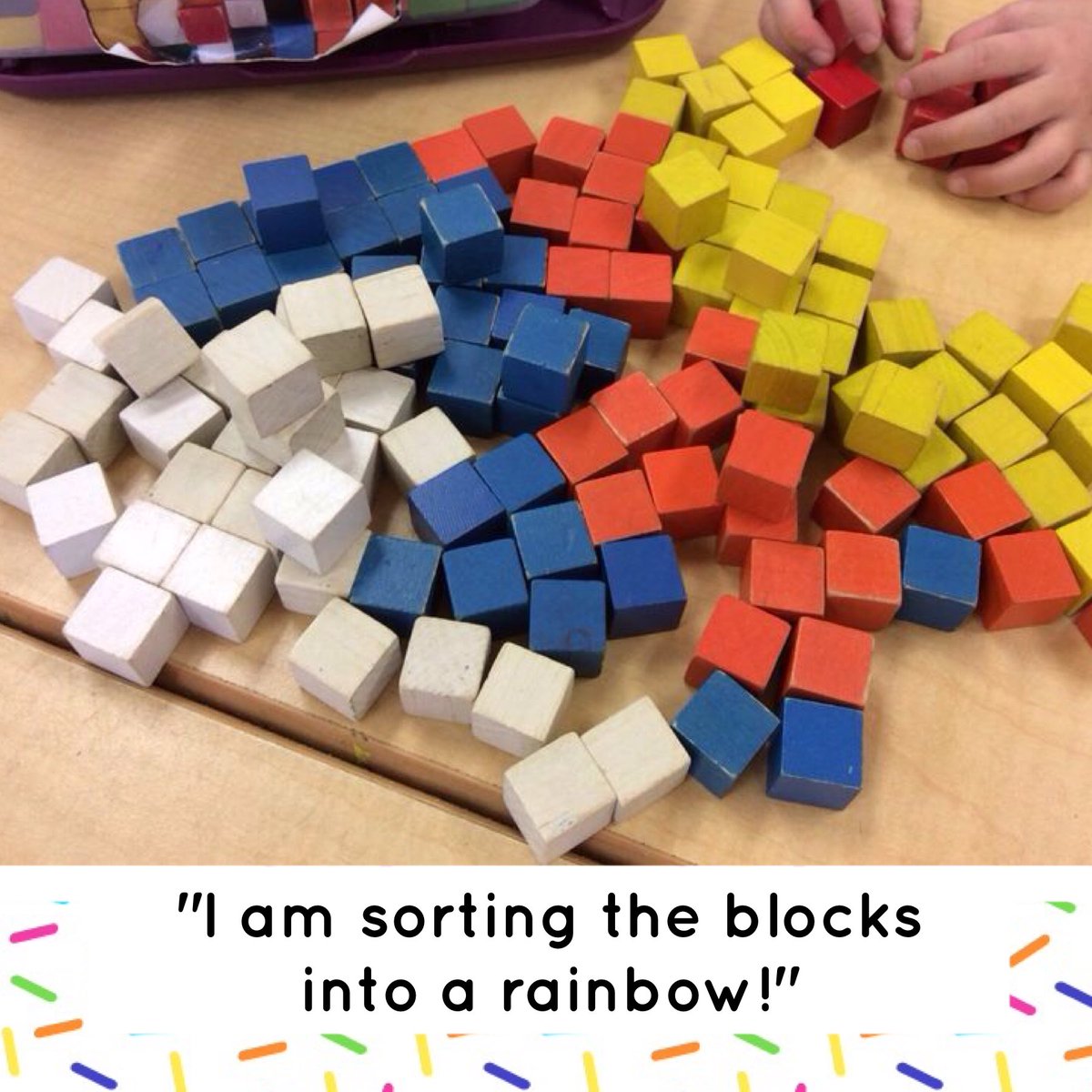 fdkparkview130's tweet image. Sorting wooden cubes! #FDKmath #sortingbycolour #playbased #handson
