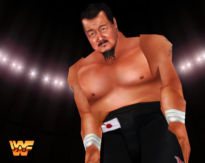 WWFLegends64's tweet photo. The devious #MrFuji steps in the ring in #WWFLegends. Beware of that "ceremonial" salt he keeps with him! #DeviousOne #FujTheStooge https://t.co/dMeVQtRps1