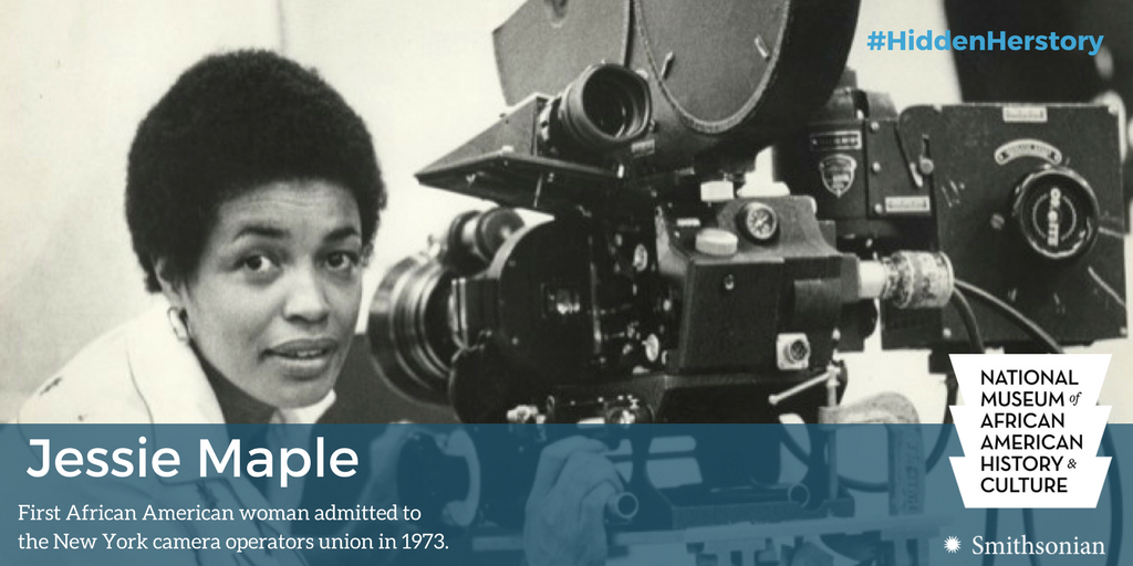 Jessie Maple is a cinematographer &amp; pioneer for the civil rights of African Americans &amp; women in the film industry. #WHM2017 #HiddenHerstory