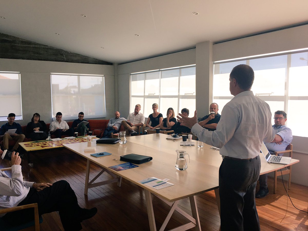 Tom Hooper, from <a href="/CDCChristchurch/">ChristchurchNZ</a>, talking to the #futurecanterbury cohort about social licence to operate; challenges &amp; opportunities.
