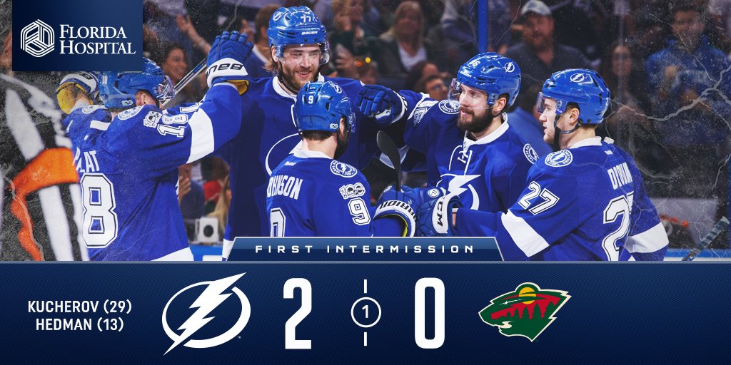 TBLightning's tweet photo. Not a bad first period. #MINvsTBL https://t.co/cEAERMwWpC