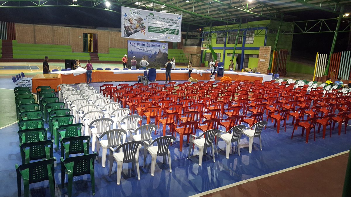 SecAgroBoyaca's tweet photo. Está todo listo en San Pablo de Borbur. Mañana tendremos el Foro de posconflicto, #CreemosEnElCampo  Reconciliación para el Desarrollo Rural https://t.co/TZPmSJTTxX