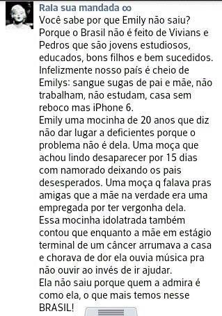 BBBgritaria's tweet photo. Por que a Emilly ainda não saiu do BBB? Aqui a resposta: https://t.co/wvyPFmX3xG