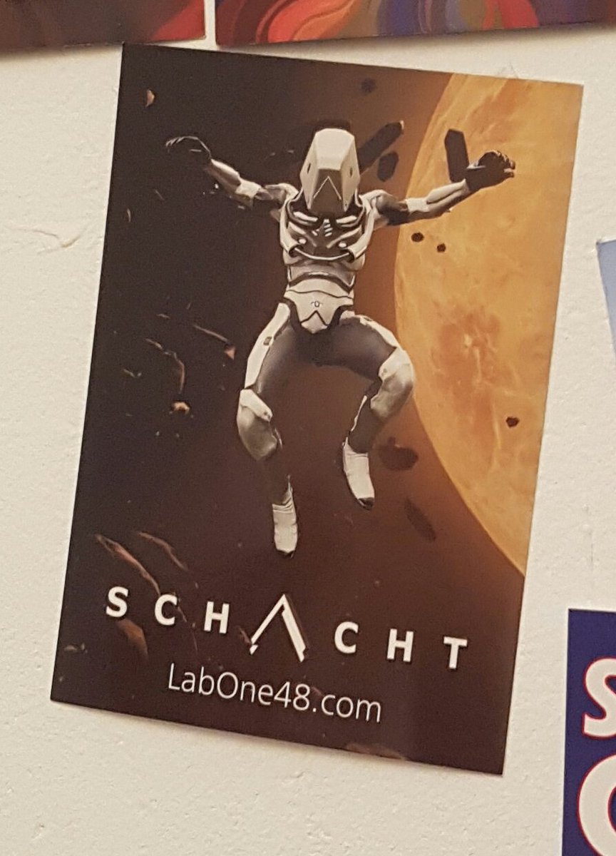 Geruhn's tweet photo. Witzig, hab eben bemerkt, dass seit der #gamescom16 eine Postkarte von #Schacht in meinem Zimmer hängt. Spiel gestreamt und nichts gemerkt. https://t.co/He2WMQTqzW