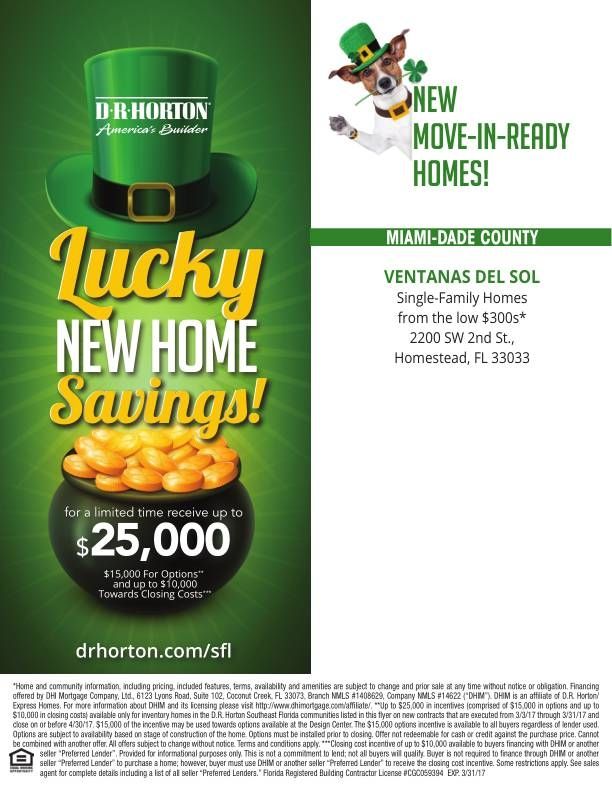 HomeBuilderNetw's tweet photo. March incentives for Ventanas Del Sol in #homestead up to $25k! See model home line-up at https://t.co/Ce82ThmyDb https://t.co/zWen6nfFWE