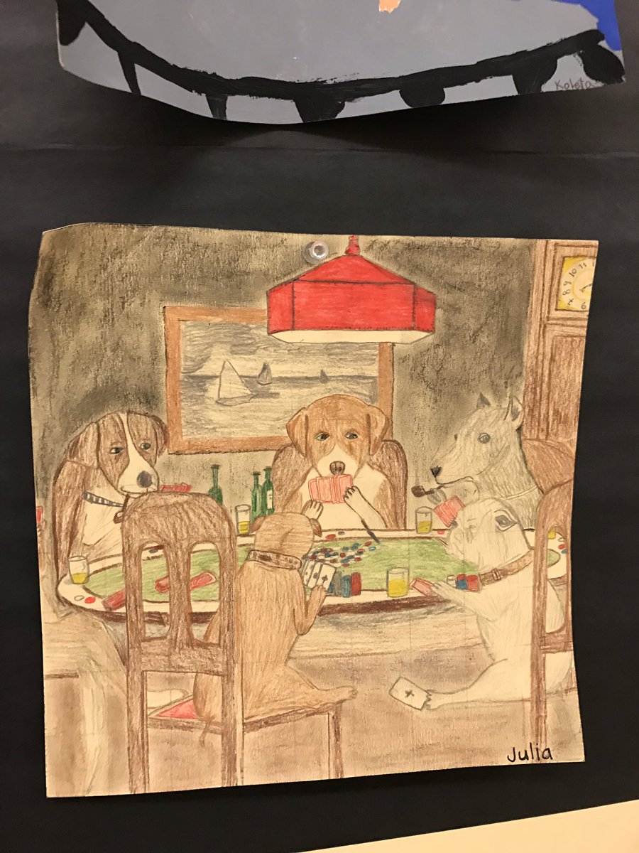 Mme Zwart's Gr 7 Ss learning about the history of art.