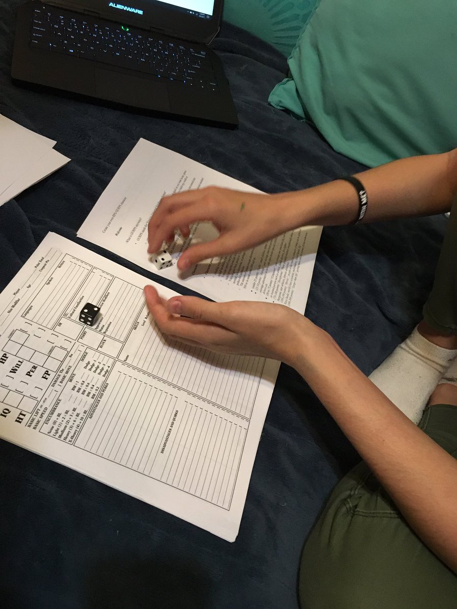 Kamiduu's tweet photo. My niece is prepping for her #CreateYourCharacter panel this weekend at @Fogconvention! #gurps #conspecific #rpg #FOGcon https://t.co/qweCCtgPI8