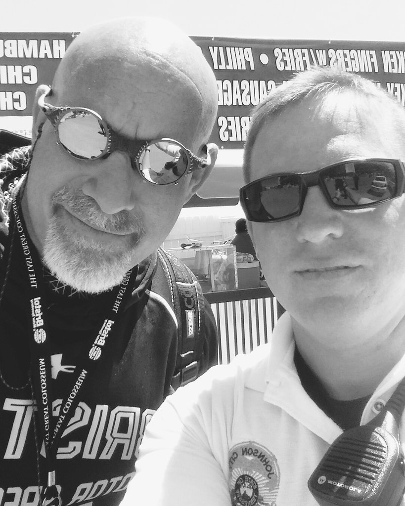 Ace_Vols's tweet photo. Here I am with the #Champ @Goldberg the only reason I worked this detail #iwassoexcited #becameakidagain #likeDisney #bristolrace https://t.co/bB095U9bj2