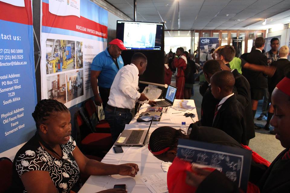 Our team conducting career exhibitions at the National Science Week in Grahamstown, Eastern Cape.
