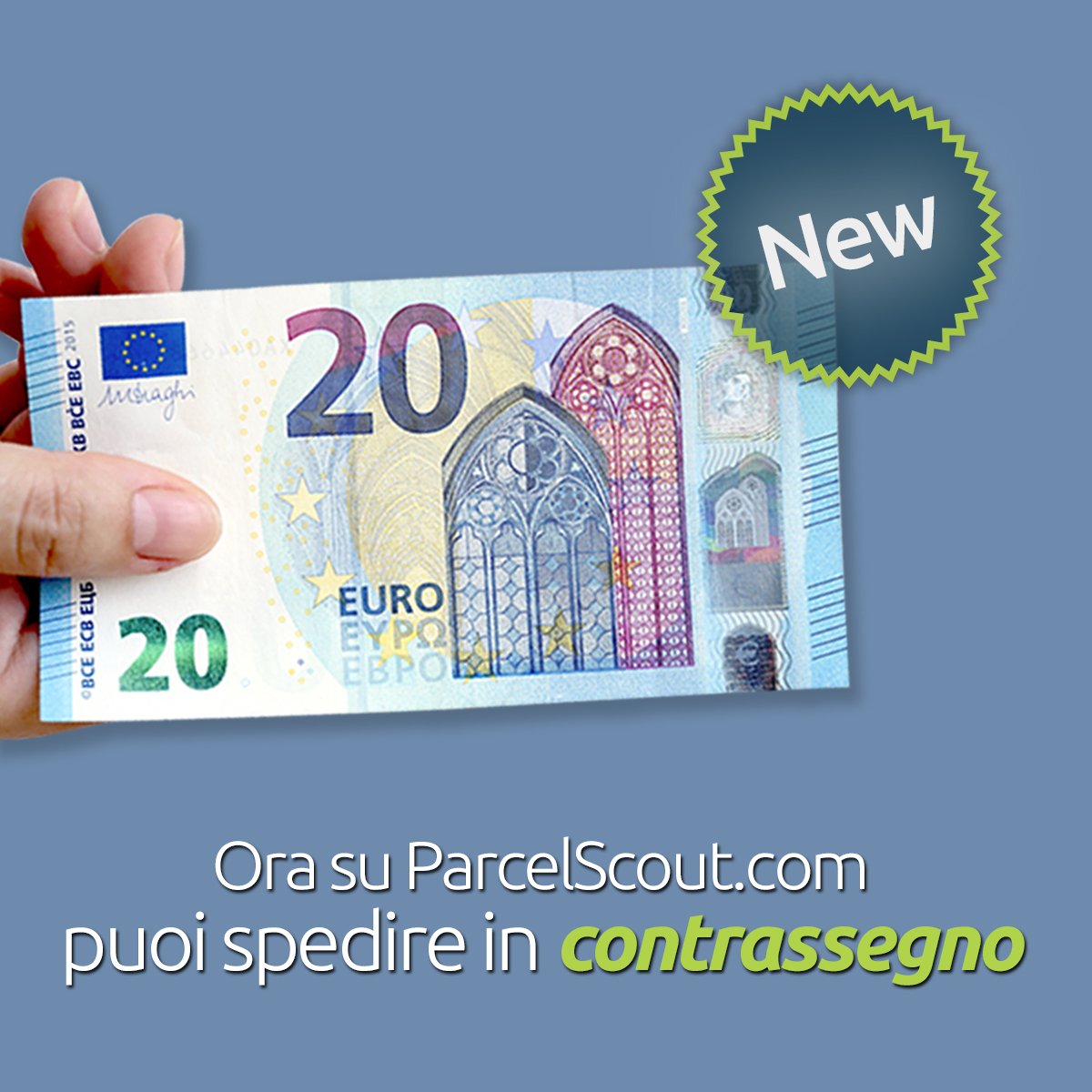 ParcelScout's tweet image. Ora con Parcelscout.com puoi #spedire anche in #contrassegno con pagamento in contanti alla consegna! #parcelscout #spedizioni