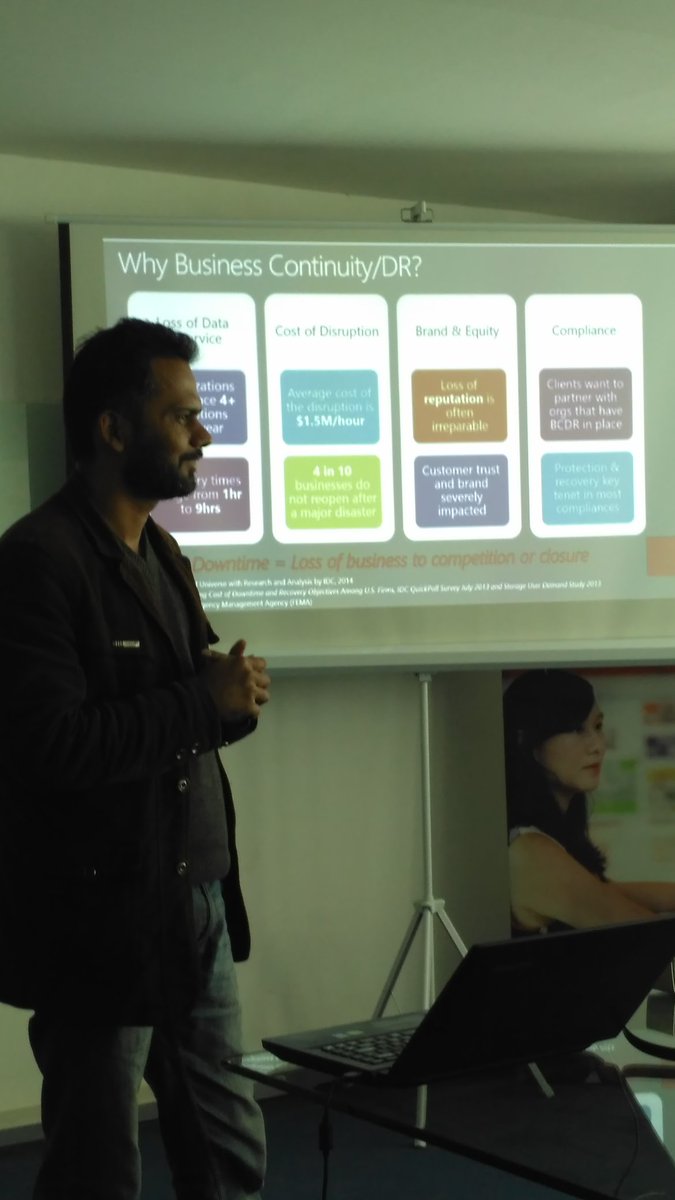 AryalNishan's tweet photo. Why DisasterRecovery? By Sakaldeep Yadav at #ExploreAzure by @thecloudpower https://t.co/ropWDsB1Aa