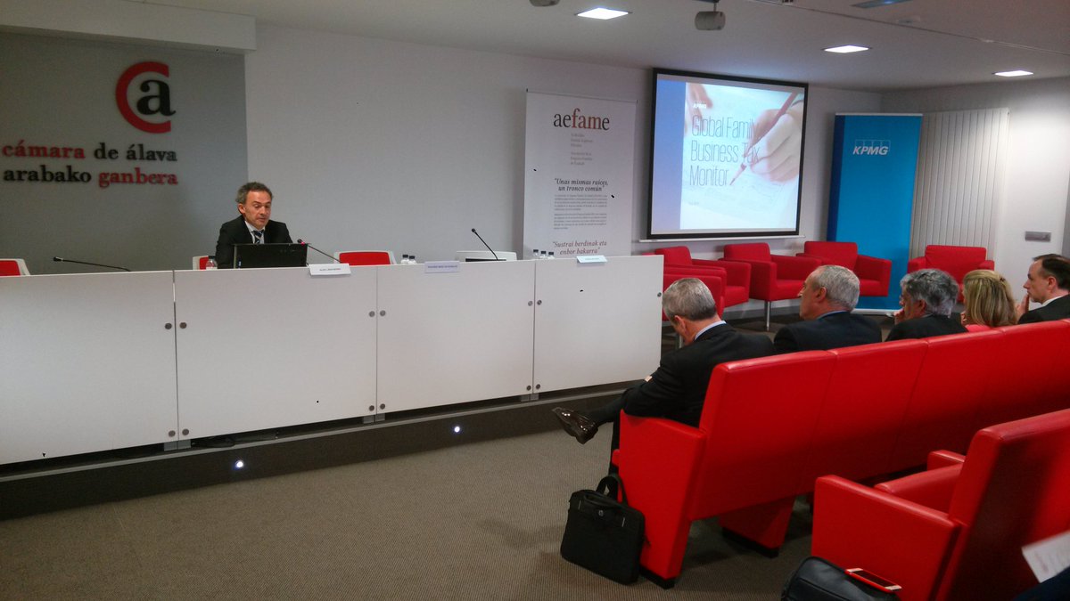 camaradealava's tweet photo. Turno para la presentación del #TaxMonitor de @KPMG_ES, una comparativa de la carga fiscal en la transmisión de la #EmpresaFamiliar https://t.co/SSoftF7y9k