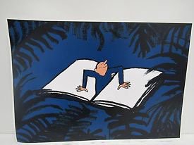 HushedTomes's tweet image. Next best thing to book post? My winning bid in @CLIC_Sargent #GetinCharacter auction, #jeanjullien one off print!