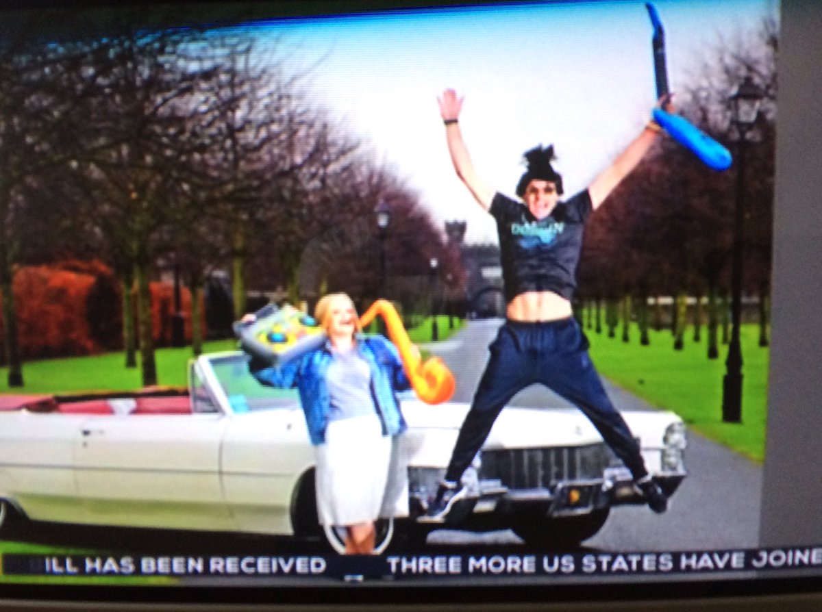 NickStratta's tweet photo. On TV:am this morning with Louse McSharry publicising the Rock N Roll Dublin marathon. Thanks Titan for the shoot https://t.co/rXhQsCDNZr