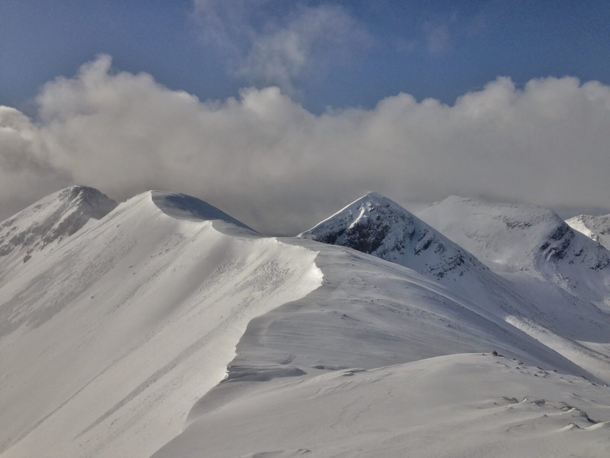 Wow! Looking SW along the Beinn Eighe ridge from Creag Dhubh in a Scottish Avalanche Information Service Torridon photo.